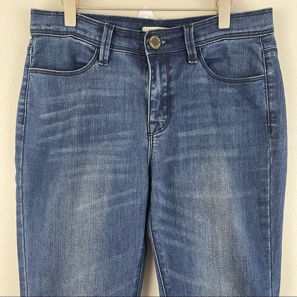 ANTHROPOLOGIE Silence + Noise Dark Denim High Rise Flare Jeans Sz 27 - Picture 3 of 10